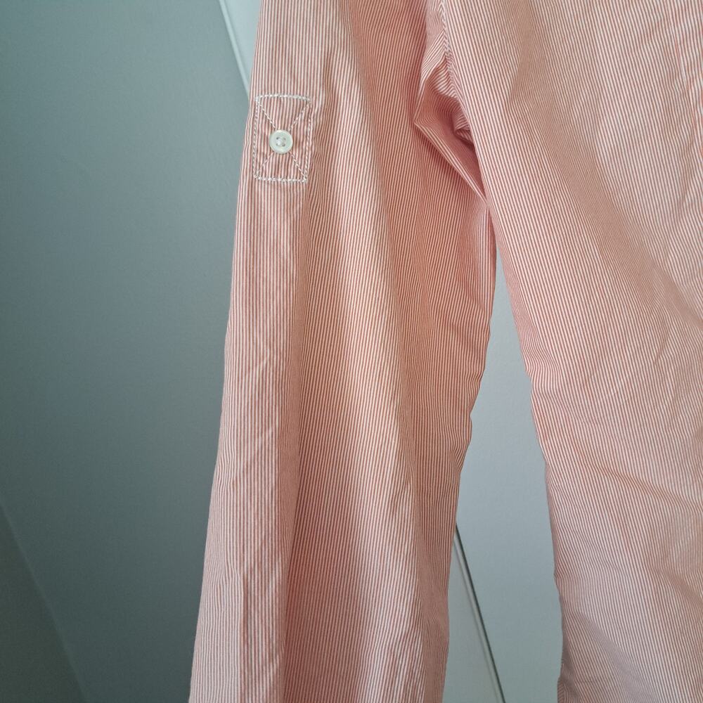 Cutter&Buck Miami Dolphins Long Sleeve Button Up Women's Shirt Orange White NFL - Picture 5 of 8